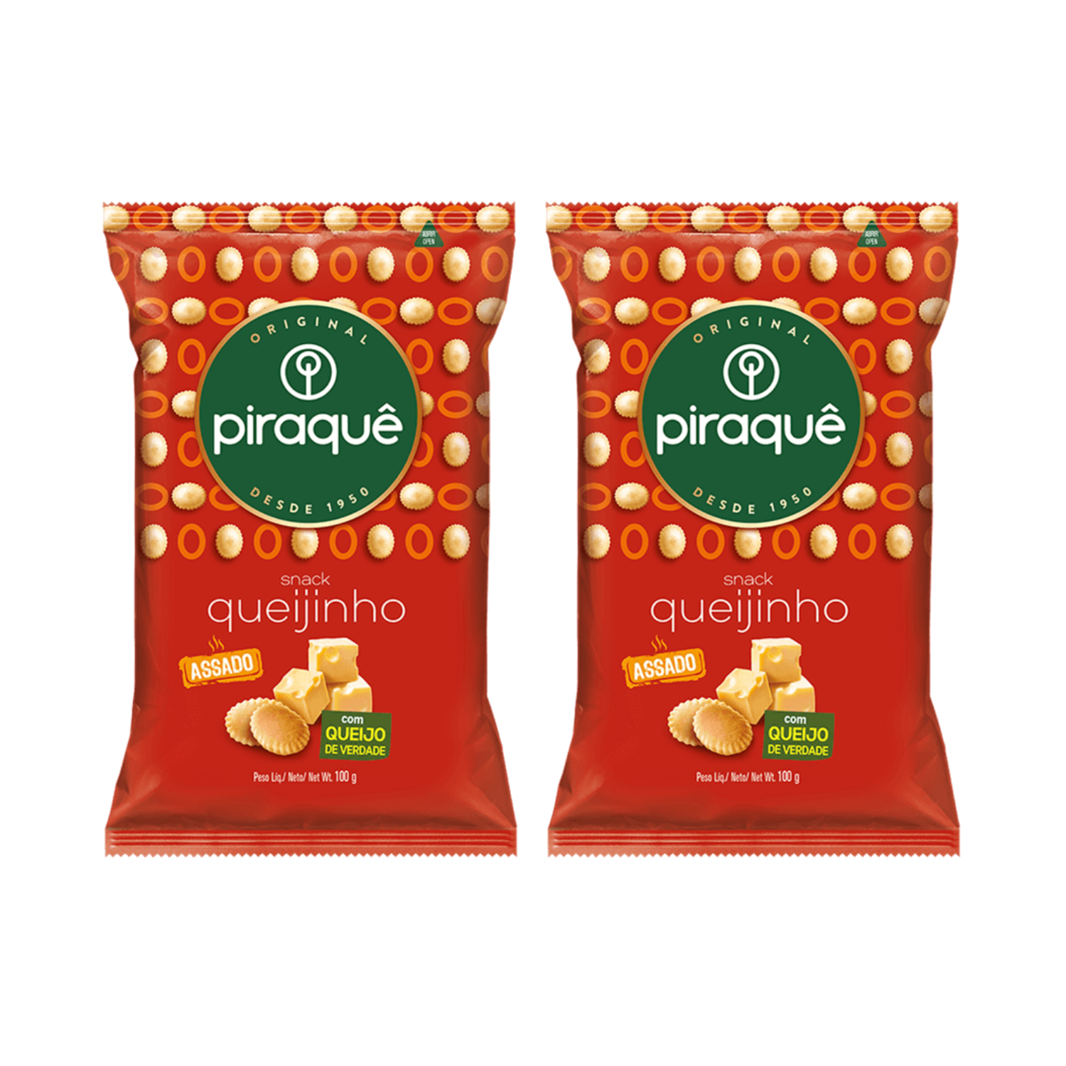 Piraquê Biscoito Salgadinho Queijinho (2x100g)